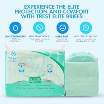 TREST Elite Briefs for Ultimate Incontinence Protection, Comfort, and Absorbency