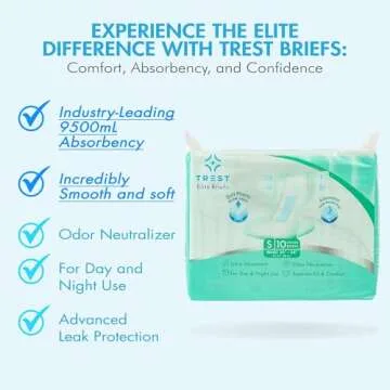 TREST Elite Briefs - Best Overnight Diapers for Comfort