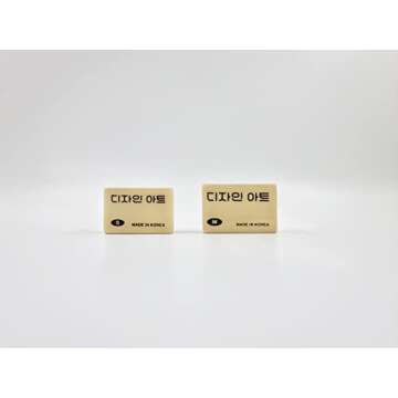 Hwarang Eraser, Design Art Eraser M, 24 Count, Erasers Bulk for School Supplies, Art, and Office Use