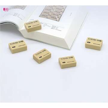 Hwarang Eraser, Design Art Eraser M, 24 Count, Erasers Bulk for School Supplies, Art, and Office Use