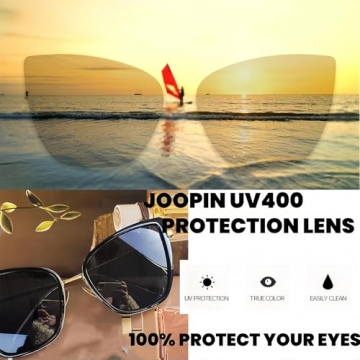 Joopin Oversized Cateye Sunglasses for Women Fashion Becky Large Cat Eye Sun Glasses UV400 Cute Trendy Ladies Big Black Shades Sunnies