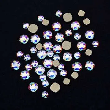 240pcs Popular 12 Styles FlatBack Crystals Mix Sizes Multi Shapes Glass Crystal AB Rhinestones For Nail Art Craft 3D Decorations Flat Back Stones Gems Set Box