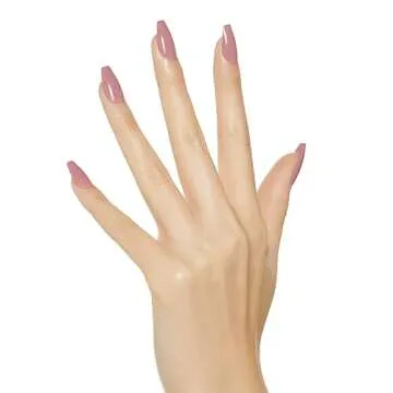 KISS Gel Fantasy Sculpted Long Fake Nails - Letter To Ur EX, Pink, Easy To Apply, Easy Removal, Up To 7 Day Wear, Medium Length, Coffin Shape, Long Lasting, Ultra Durable & Flexible | 28 Count