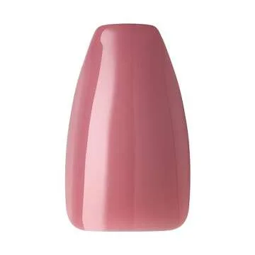 KISS Gel Fantasy Sculpted Long Fake Nails - Letter To Ur EX, Pink, Easy To Apply, Easy Removal, Up To 7 Day Wear, Medium Length, Coffin Shape, Long Lasting, Ultra Durable & Flexible | 28 Count