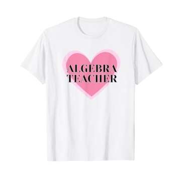 Algebra Math Teacher - Hearts T-Shirt