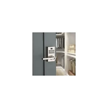 Keyless Entry Smart Lock with Halifax Handle in Satin Nickel