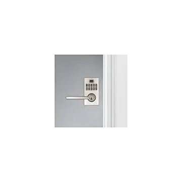 Keyless Entry Smart Lock with Halifax Handle in Satin Nickel