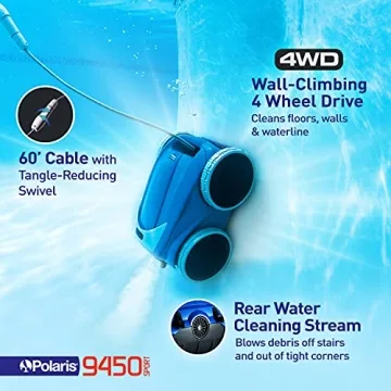 Polaris F9450 Sport 4WD Robotic Pool Cleaner - Efficient Cleaning