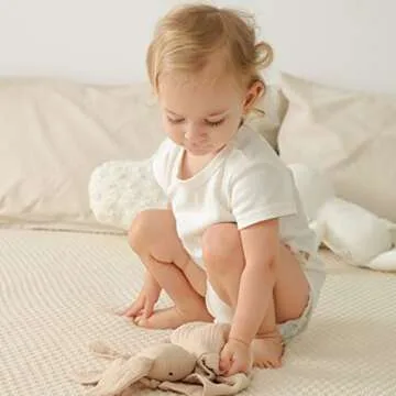 Organic Cotton Bunny Lovey Set - Soft & Safe for Babies