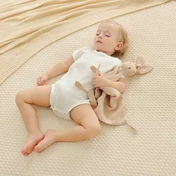 Organic Cotton Bunny Lovey Set - Soft & Safe for Babies