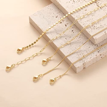 Dainty 14K Gold Plated Bracelet Set for Women