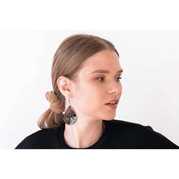 Faux Cowhide Cross Earrings - Cowgirl jewelry - Western Earrings - Rustic Earrings - Teardrop Earrings - Raindrop Earrings - Country Earrings - Gift For Her - Wood Printed Earrings