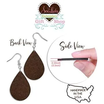 Faux Cowhide Cross Earrings - Cowgirl jewelry - Western Earrings - Rustic Earrings - Teardrop Earrings - Raindrop Earrings - Country Earrings - Gift For Her - Wood Printed Earrings