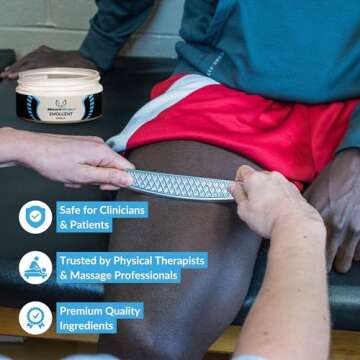 HawkGrips 8oz Massage Emollient, Vanilla, Emollient for IASTM and Massage, Soft Tissue Mobilization & Lubrication for Massage Therapy, Shea Butter, Oil Based, Vegan, Cream Alternative, Pack of 1