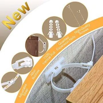CRANACH Furniture Straps 10-Pack - Baby Proofing Safety