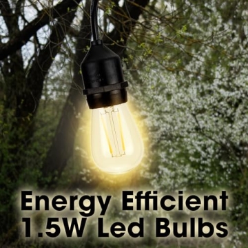 LED Outdoor Patio Lights | 46-Foot String Lights for Entertainment