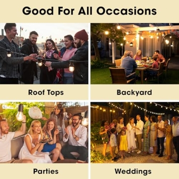 LED Outdoor Patio Lights | 46-Foot String Lights for Entertainment
