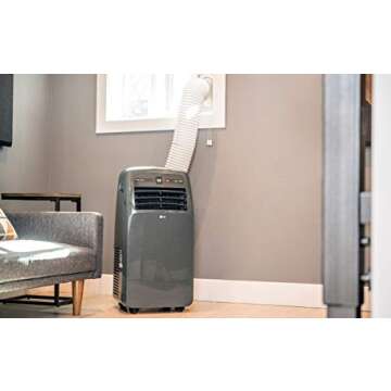 LG Portable Air Conditioner with LCD Remote Control | 115V for rooms up to 400 Sq. Ft. | LP1215GXR m...