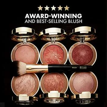Milani Baked Blush - Red Vino (0.12 Ounce) Cruelty-Free Powder Blush - Shape, Contour & Highlight Face for a Shimmery or Matte Finish