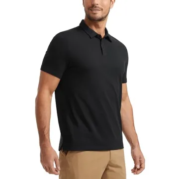 CRZ YOGA Mens Golf Polo Shirts Short Sleeve Moisture Wicking Athletic Shirt Sports Casual Pique T-Sh...