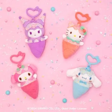 Hello Kitty Clip-On Plush Set Featuring Iconic Characters