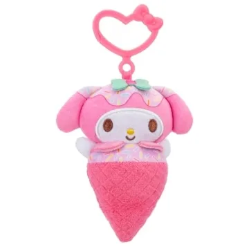 Hello Kitty Clip-On Plush Set Featuring Iconic Characters