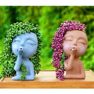 Cute Face Planter for Indoor and Outdoor Plants
