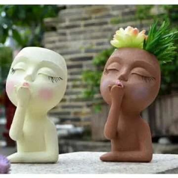 Cute Face Planter for Indoor and Outdoor Plants