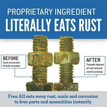 Free All Rust Eater Deep Penetrating Oil, 11 oz Aerosol – Loosens Rusted Bolts, Nuts, Pipe Connections & Locks – Industrial-Grade Rust Remover, Silicone-Free Lubricant, Safe on Paint, Plastic Surfaces