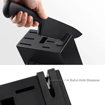 McCook® Premium Black Knife Set with Built-in Sharpener