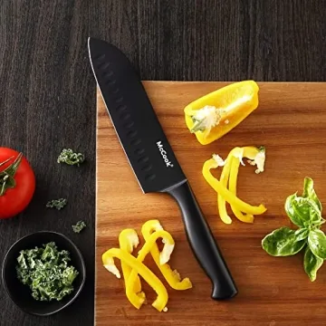 McCook® Premium Black Knife Set with Built-in Sharpener