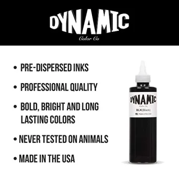 Dynamic Tattoo Ink Set - 12 Colors & 8oz Black Ink