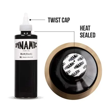 Dynamic Tattoo Ink Set - 12 Colors & 8oz Black Ink