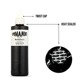Dynamic Tattoo Ink Set - 12 Colors & 8oz Black Ink