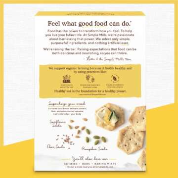 Simple Mills Organic Seed Crackers Variety Pack (Original, Everything, Garlic & Herb) - Gluten Free, Vegan, Healthy Snacks, Paleo Friendly, 4.25 Ounce (Pack of 3)