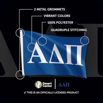 Desert Cactus Alpha Delta Pi Flag Greek Letter Sorority Banner Large 3x5 feet Sign Decor ADPi