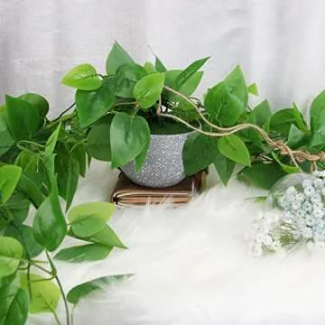 ZIFTY 2-Pcs Artificial Hanging Plants for Indoor Outdoor Decor