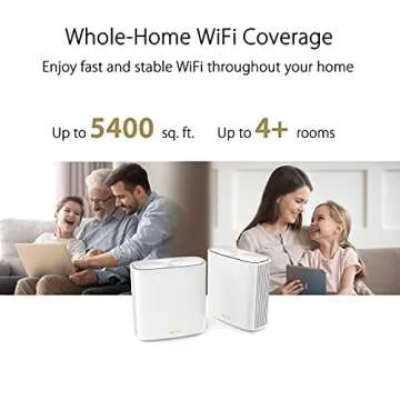 ASUS ZenWiFi Whole-Home Dual-Band Mesh WiFi 6 System XD6 White - 1 Pack, Coverage up to 2,700 sq.ft & 4+ Rooms, 5400Mbps, AiMesh, Lifetime Free Internet Security, Parental Control, Easy Setup