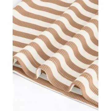 Shop ZESICA Women's Ruffle Short Sleeve Striped T-Shirt