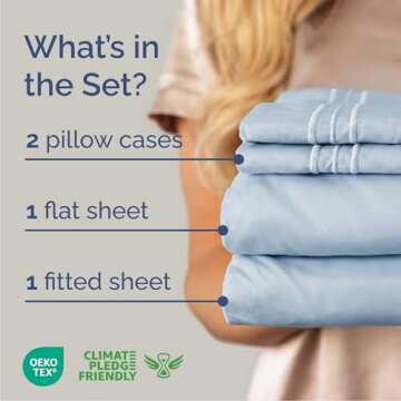 Queen Size 4 Piece Sheet Set - Comfy Breathable & Cooling Bed Sheets Set - Hotel Luxury Bedding for ...