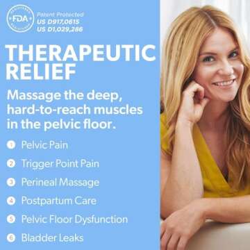 IntimateRose Hot/Cold Pelvic Wand - Temperature Therapy for Pelvic Floor Muscle Pain - BPA-Free, Lat...