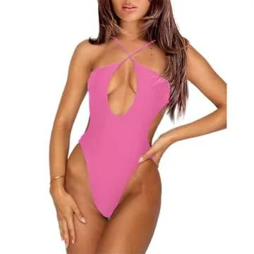 HYPERFIRE Sexy Criss Cross Monokini Swimsuit for Women