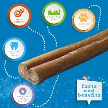 Odor Free 12 Inch Bully Sticks for Large Dogs