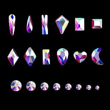 Yzzseven 600 Crystal Diamonds & Rhinestones DIY Nail Art Set