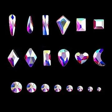 Yzzseven 600 Crystal Diamonds & Rhinestones DIY Nail Art Set