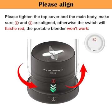 OTPEIR Portable Blender for Shakes and Smoothies with 11.83 Oz Travel Cup and Lid,Durable Stainless ...