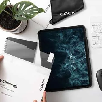 ZUGU CASE Screen Protector for iPad Pro 12.9 3rd/4th/5th/6th Gen, Tempered Glass Scratch Resistant Film, Fingerprint & Smudge Resistant Protector, Includes Biodegradable Installation Guide