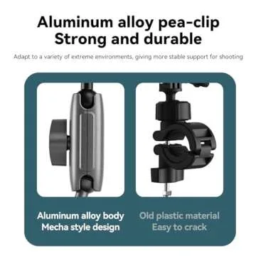 TELESIN 360 Metal Clamp Mount for GoPro and Action Cameras