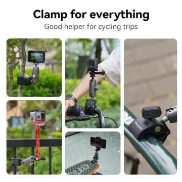 TELESIN 360 Metal Clamp Mount for GoPro and Action Cameras