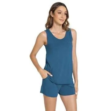 GYS Women's Bamboo Viscose Pajamas Set for Summer Comfort